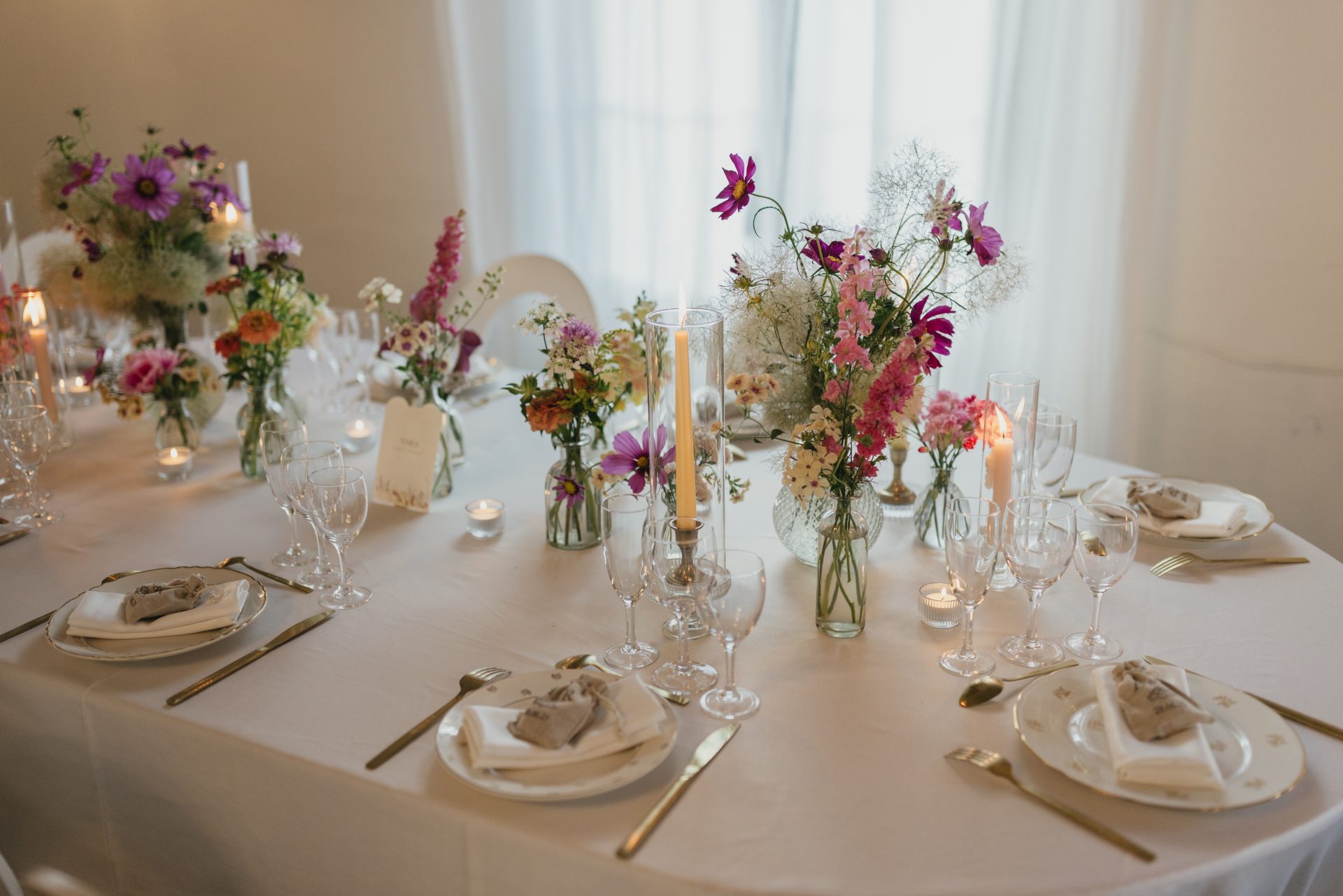 Table en fleurs mariage