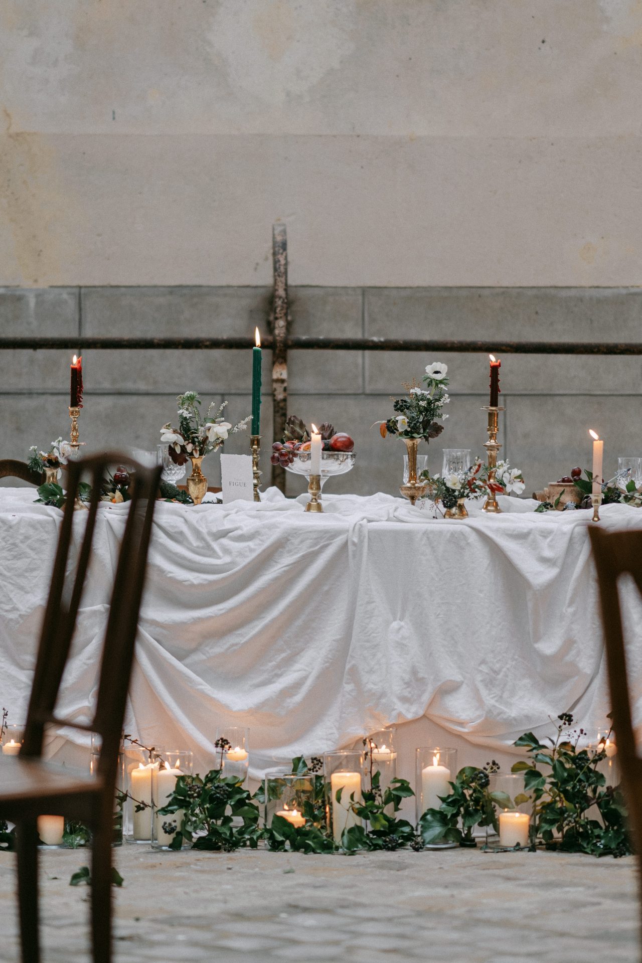 Décoration table hiver mariage