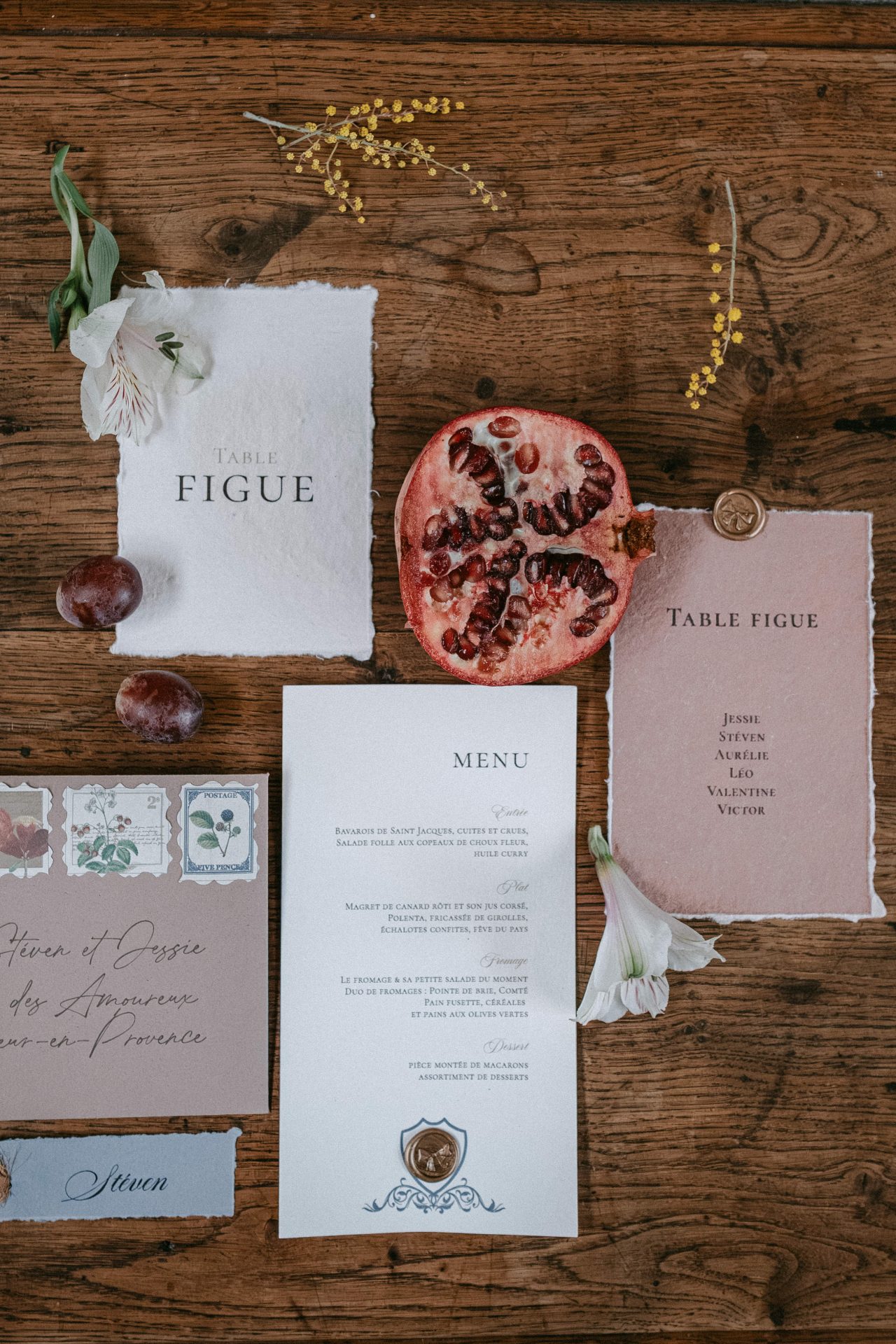 Décoration mariage papeterie