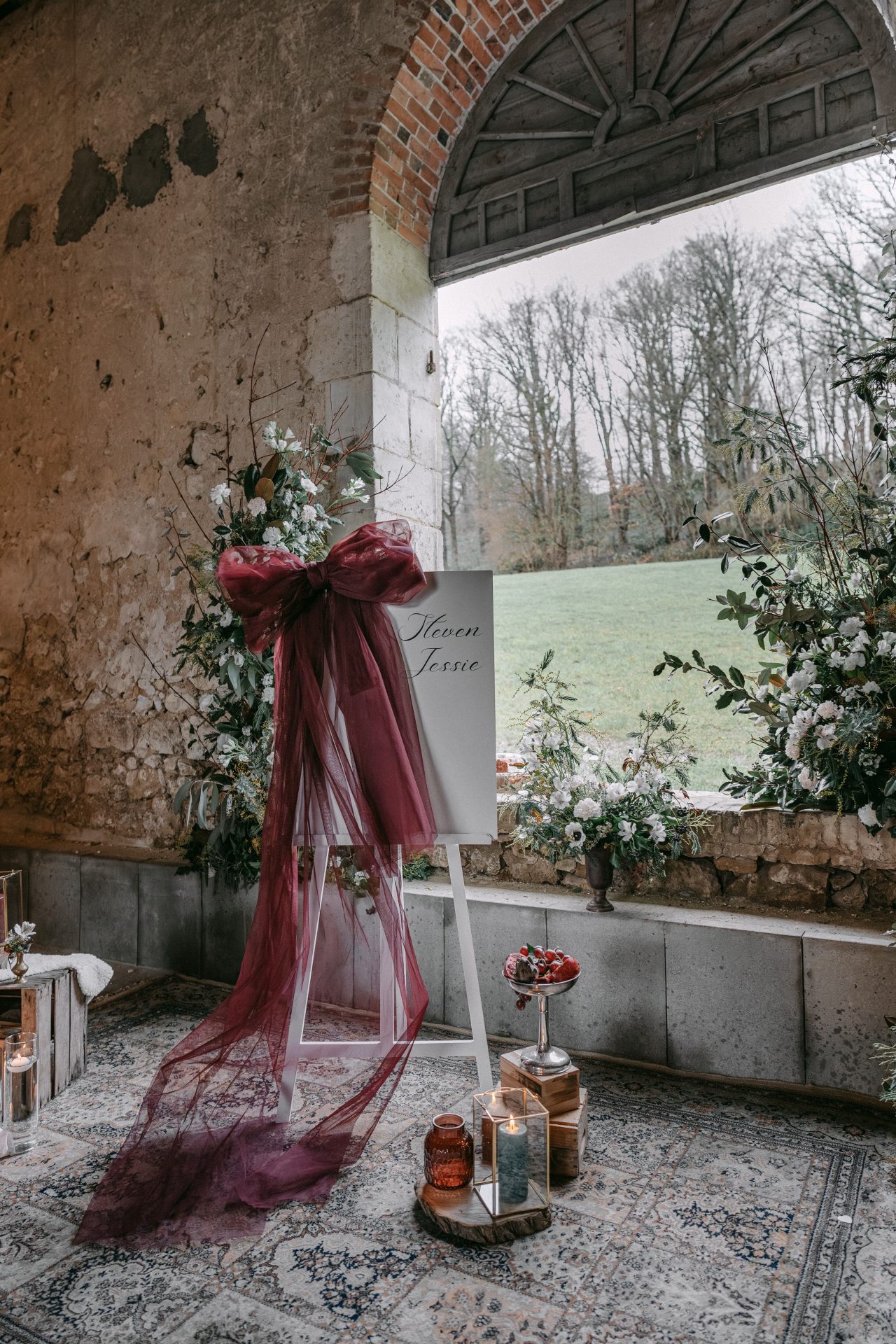 Décoration mariage hiver